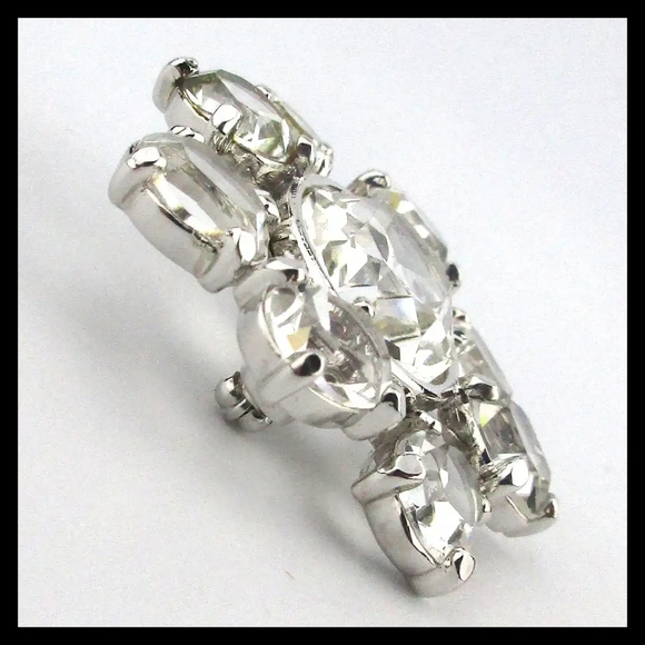 Swarovski Clear Crystal Rhinestone Pin Brooch - Picture 2 of 6